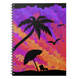 Caderno Espiral Por do sol do verão