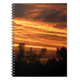 Caderno Espiral Por do sol do verão em Canberra