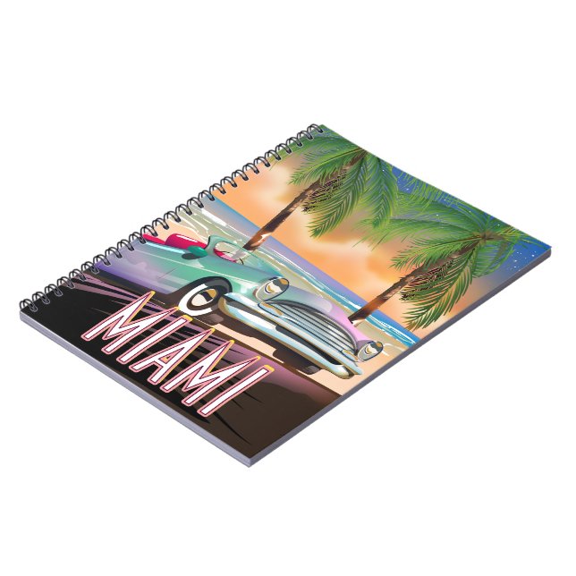 Caderno Espiral Pôr do sol em Miami (Left Side)