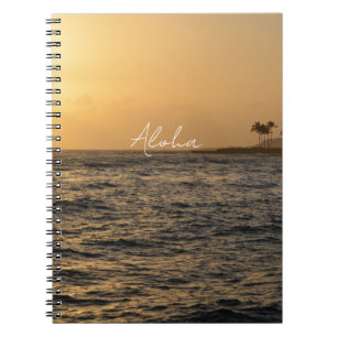 Caderno Espiral Pôr do sol Kauai Koloa (foto tirada por mim)