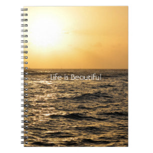 Caderno Espiral Pôr do sol Kauai (minha fotografia)