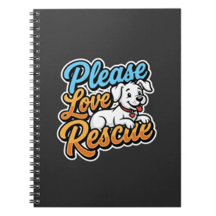 Caderno Espiral Por Favor Ame Cachorro Resgatado