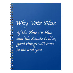 Caderno Espiral Por que votar azul no notebook de 2022