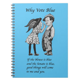 Caderno Espiral Por que votar azul no notebook de 2022