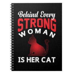 Caderno Espiral Por trás de cada mulher forte está seu notebook de