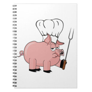 Caderno Espiral Porco BBQ