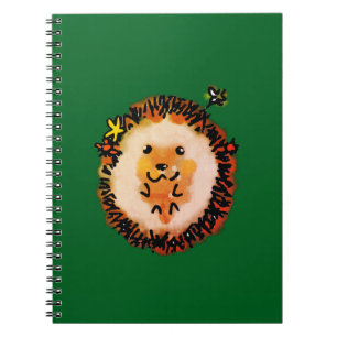 Caderno Espiral Porco Bonito das Folhas do Outono
