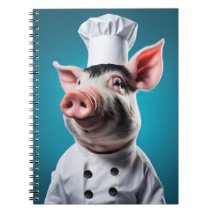 Caderno Espiral Porco Chef