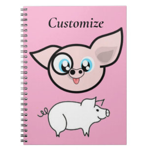 Caderno Espiral Porco Goofy Sorriso Thunder_Cove