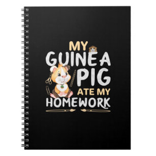 Caderno Espiral Porquinho-da-índia Fofo Comeu Minha Lição de Casa