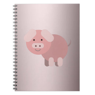 Caderno Espiral Porquinho fofo personalizado