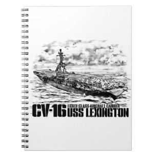 Caderno Espiral Porta-aviões Lexington Fuji