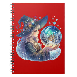 Caderno Espiral Porta-Copos (Coaster) Bruxa Natalina