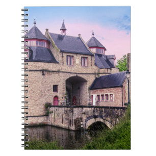 Caderno Espiral Porta histórica da cidade em Bruges