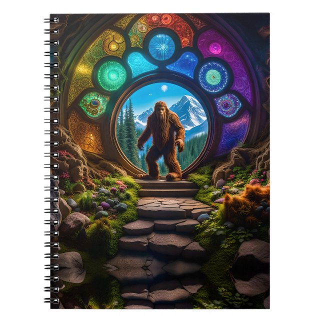 Caderno Espiral Portal Dimensionável Sasquatch (Frente)