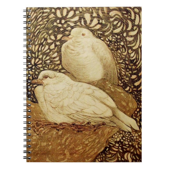 CADERNO ESPIRAL PORTAS BRANCAS NA SEPIA MARAVILHA (Frente)