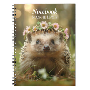 Caderno Espiral Porte-coroa-coroa com flores
