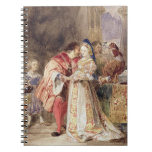 Caderno Espiral Portia e Bassanio, c.1826 (w/c, tinta marrom,