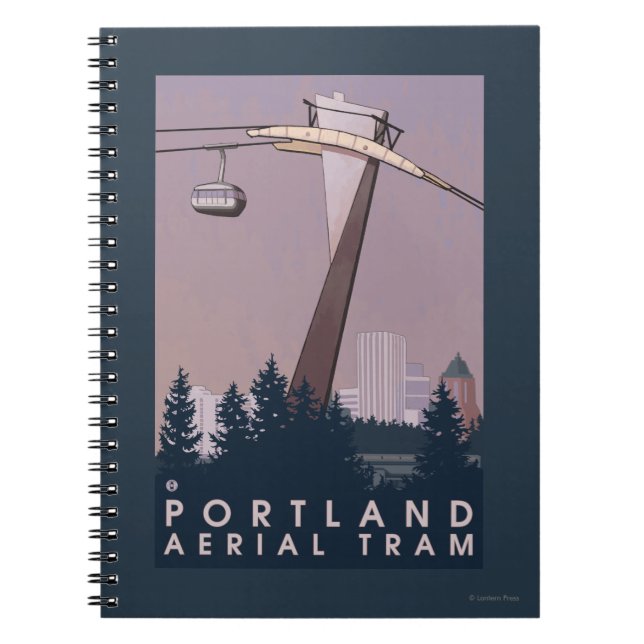 Caderno Espiral Portland, OregonAerial Tram Scene (Frente)