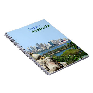 Caderno Espiral Porto de Sydney do jardim zoológico