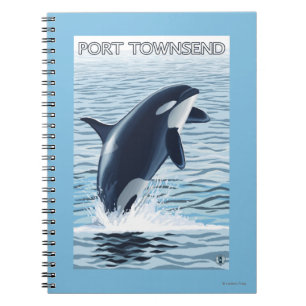Caderno Espiral Porto Townsend, salto de WashingtonOrca