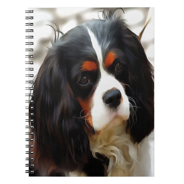 Caderno Espiral Portrait Of A King Charles Cavalier Spaniel (Frente)