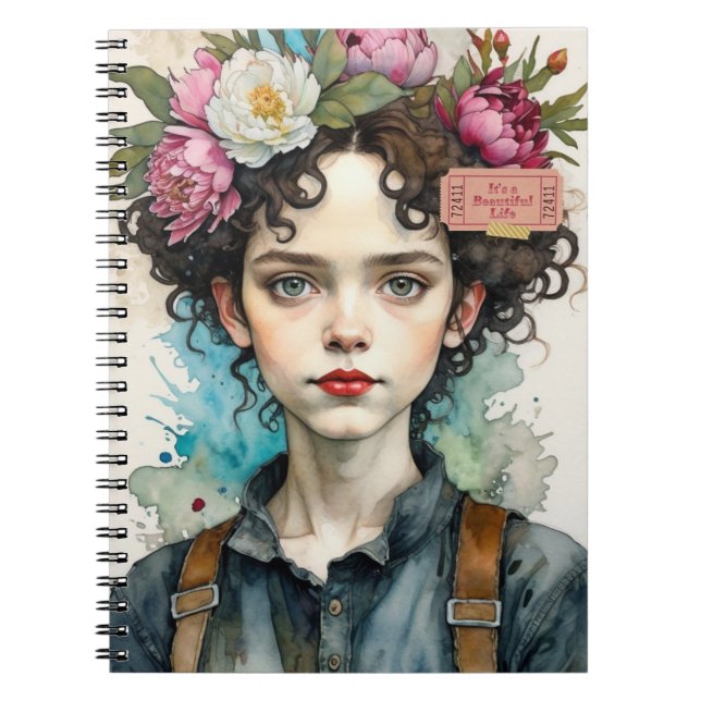Caderno Espiral Portrait of Edith It's A Beautiful Life Notebook (Frente)