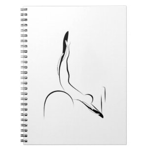 Caderno Espiral pose de Pilates