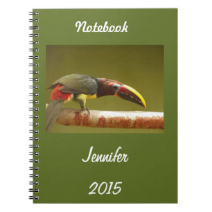 Caderno Espiral Posição toucan do aracari feito sob encomenda em