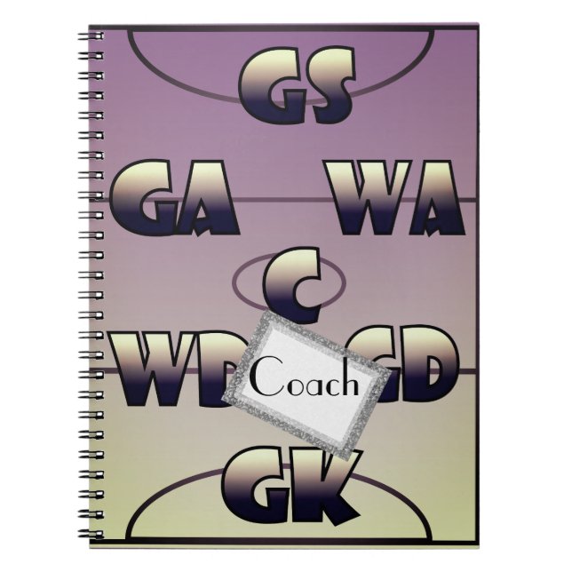 Caderno Espiral Posições feitas sob encomenda do jogador do (Frente)