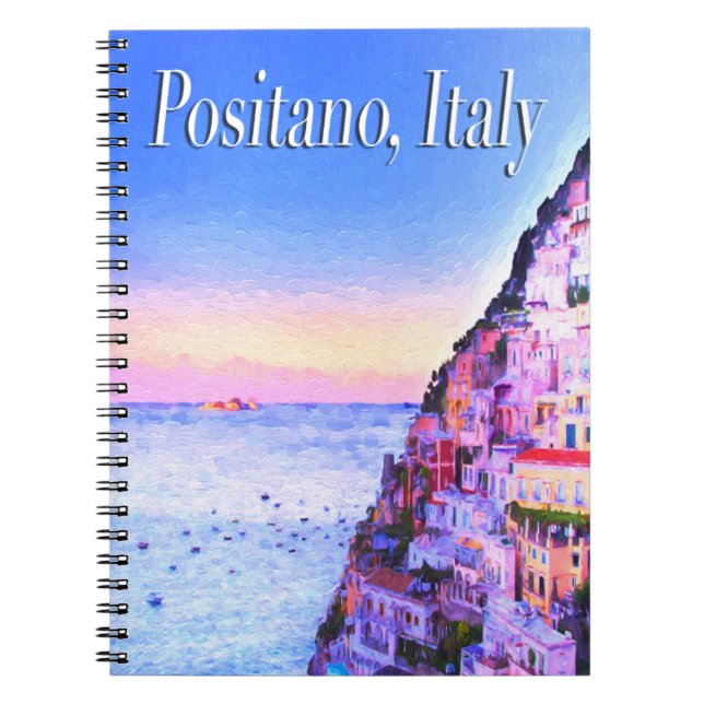 Caderno Espiral Positano, Itália Sunset Notebook (Frente)