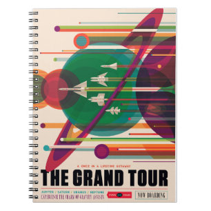 Caderno Espiral POSTER de Espaço Retroativo da NASA/JPLS
