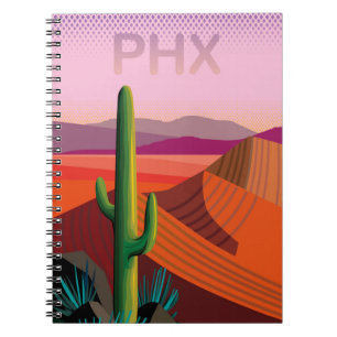 Caderno Espiral Poster de viagens da arizona   de Phoenix