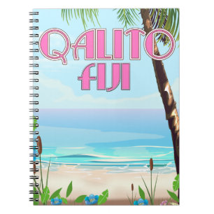 Caderno Espiral Poster de viagens de Qalito Fiji
