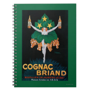 Caderno Espiral Poster do promocional de Briand do conhaque
