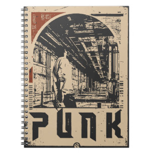 Caderno Espiral Poster do Rebel Urbano PUNK Propaganda Retroativ