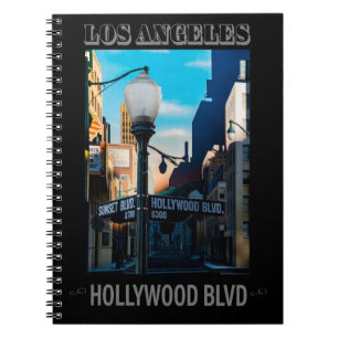 Caderno Espiral Poster Hollywood Blvd.Notebook