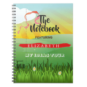 Caderno Espiral Poster Moderno do Festival de Escritório da Escola