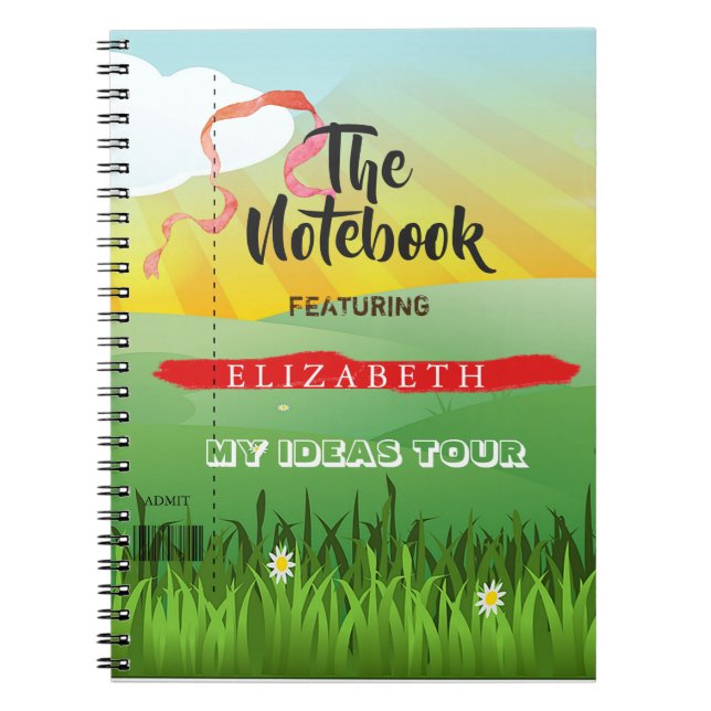 Caderno Espiral Poster Moderno do Festival de Escritório da Escola (Frente)