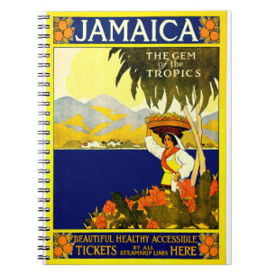 Caderno Espiral Poster vintage de jamaica