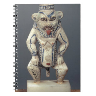Caderno Espiral Pote de Kohl, descrevendo o deus egípcio Bes do