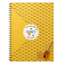 Caderno Espiral Pote de Mel Abelha Mel Colmeia Apicultura
