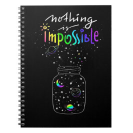 Caderno Espiral Pote de Sonhos: Cósmico Arco-íris