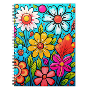 Caderno Espiral Potência das flores do hippie-primavera