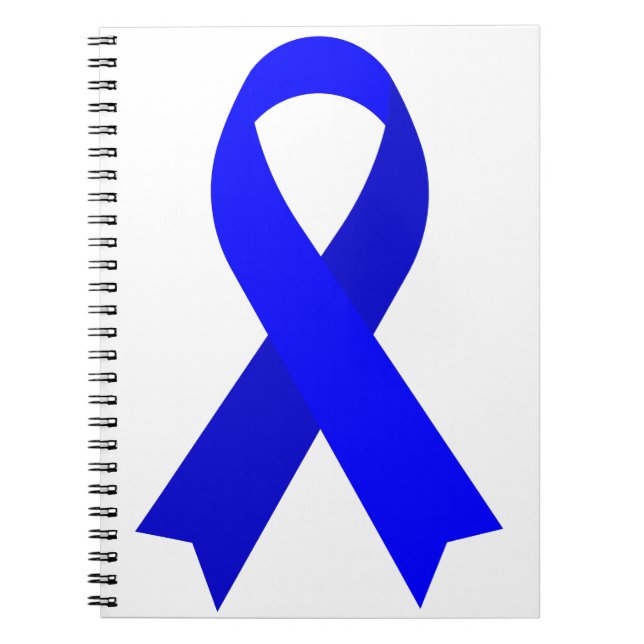 Caderno Espiral Potes de cólon azul  de Cancer de Huntington (Frente)
