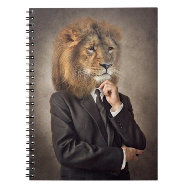 Caderno Espiral Potrait de um leão (Frente)