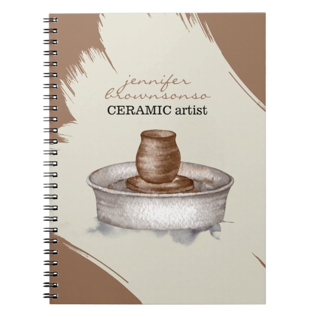 Caderno Espiral Pottery Ceramic Clay Turner sculpture elegant (Frente)