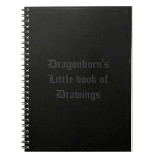 Caderno Espiral Pouco livro de Dragonborn dos desenhos