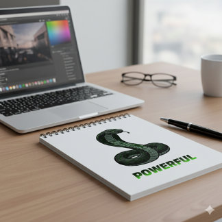 Caderno Espiral Powerful Cobra Spiral Notebook – Strength & Focus