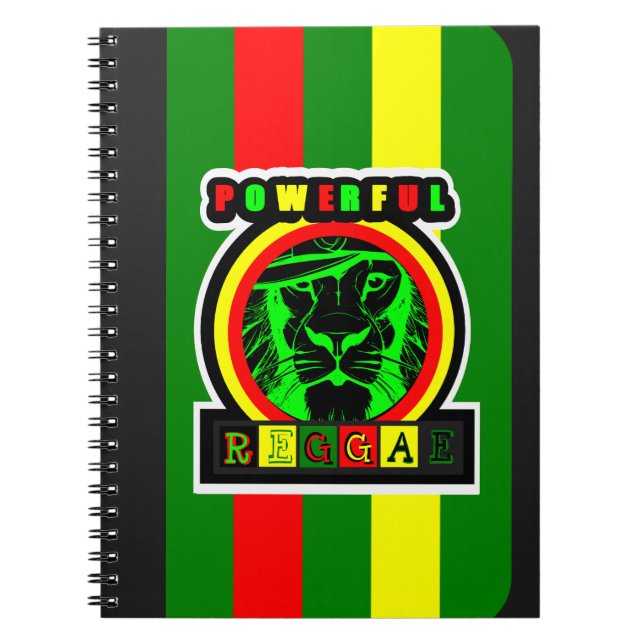 caderno espiral Powerful Reggae (Frente)